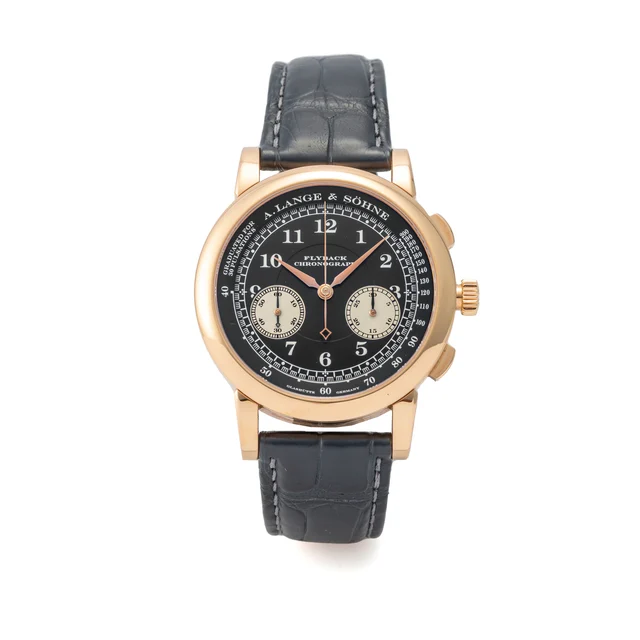 A. Lange & Sohne LANGE & SOHNE, REF. 401.031, BLACK DIAL, PINK GOLD kol saati