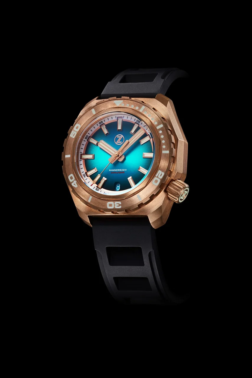 Zelos Hammerhead 2 1000m Bronze 'Teal' Seiko NH35 44 mm kol saati