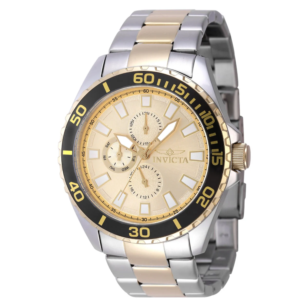 Invicta Pro Diver Ironwave Watch - 46mm. Gold, Steel (47579) 46 mm kol saati