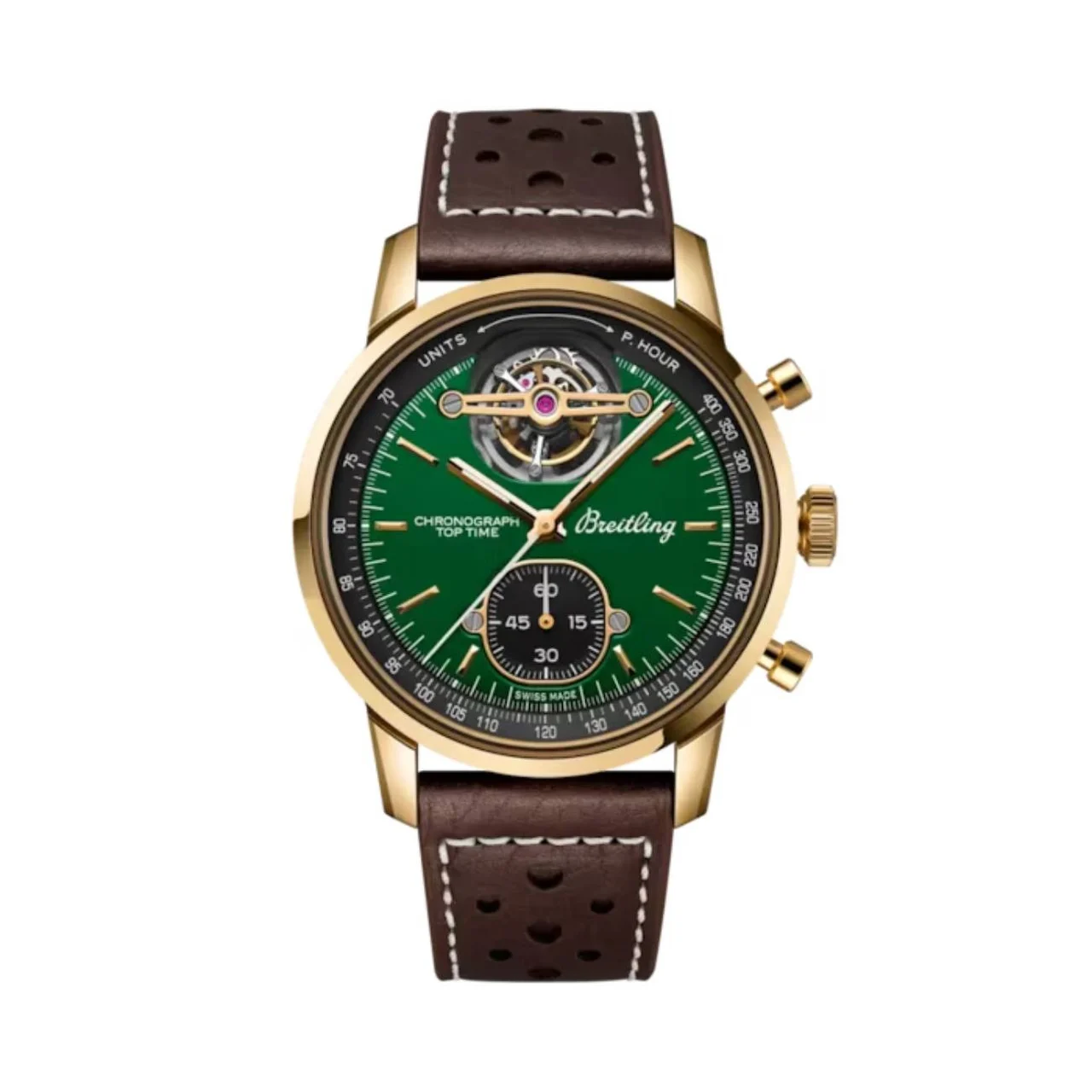 Breitling Top Time B21 NB21251A1L1X1 43mm Bronze Green Dial 43 mm kol saati