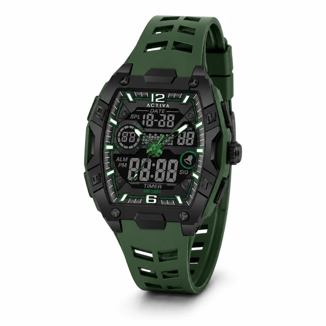 Activa Actival Venzis X Invicta Digital Watch - 50mm. Army Green (ACW8131-003) kol saati