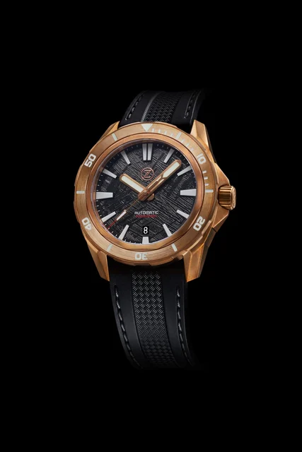 Zelos Swordfish Bronze 300m Diver ETA 2892 Meteorite kol saati