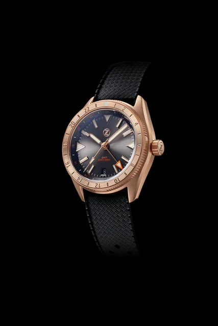 Zelos Horizons GMT 200m Bronze 'Slate Grey' kol saati