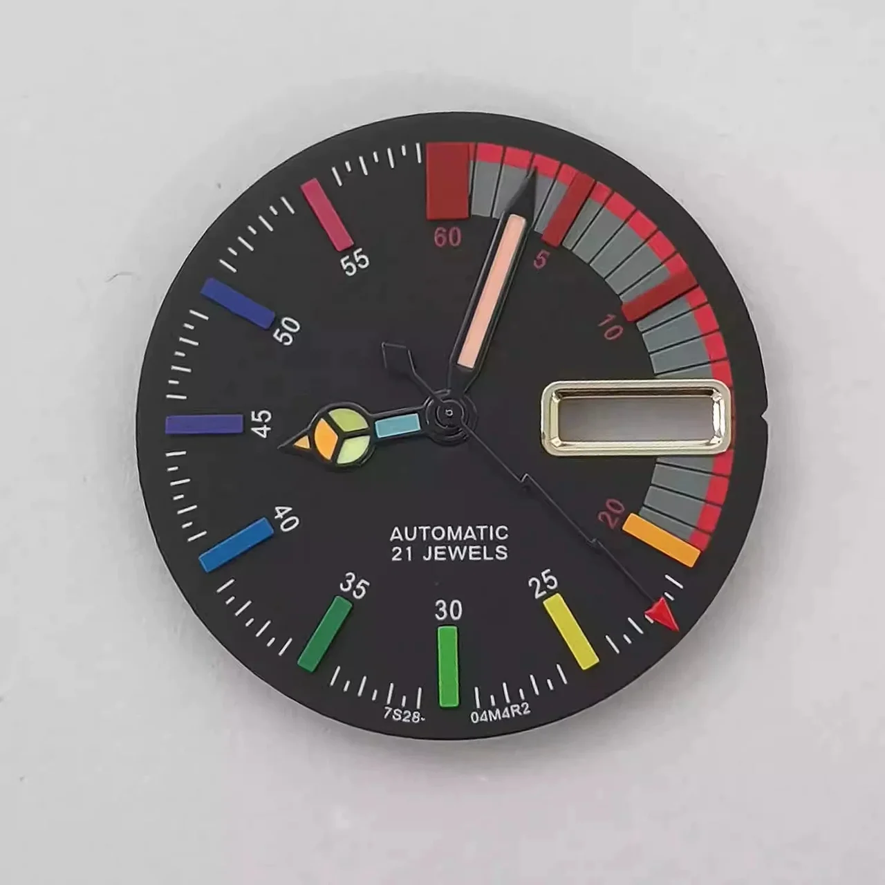 Tandorio Dial luminous with hands for crown at 3,3.8.4.2 6140613247952 28.5 mm kol saati
