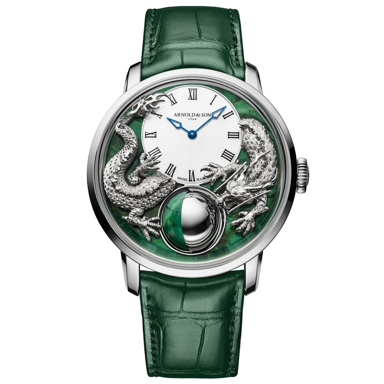 Arnold & Son Luna Magna Platinum Dragon Verdite 1LMAX.Z05A.C1437C kol saati