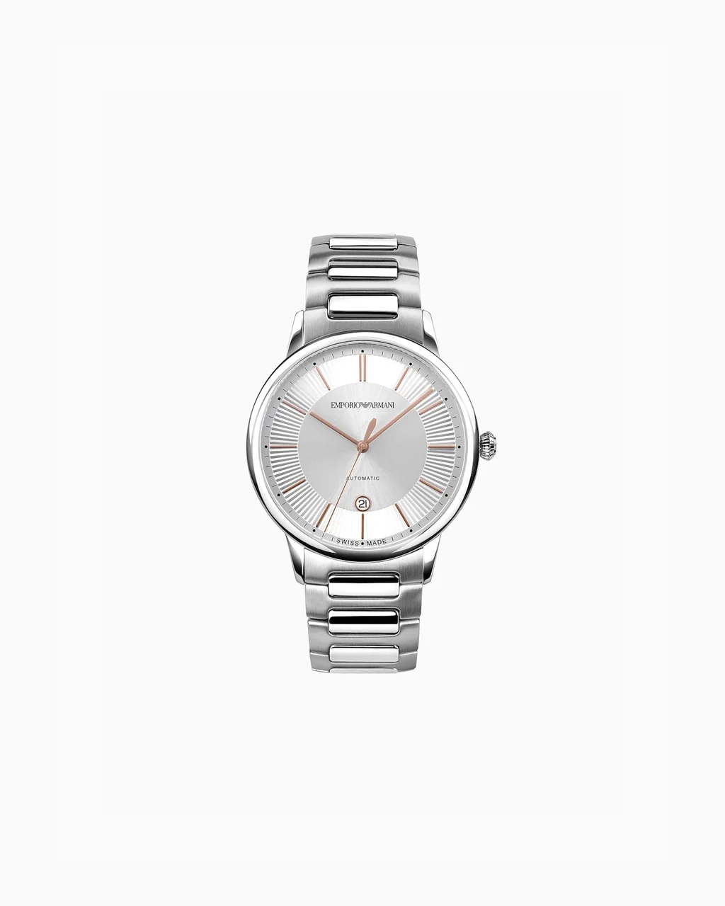 Emporio Armani Swiss Made Automatic Stainless Steel Watch ARS5104 43 mm kol saati