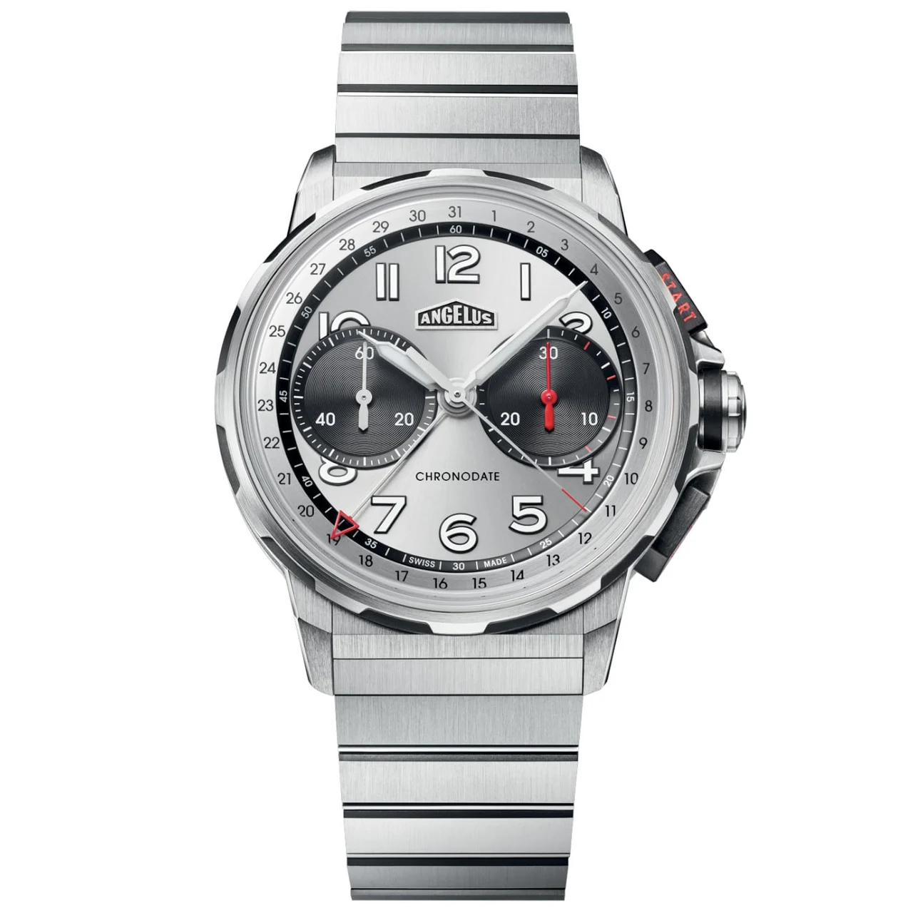 Angelus Chronodate Titanium Magnetic Silver 0CDZF.A02A.M009T kol saati