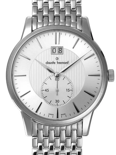 Claude Bernard Elegant and Thin Big Date Quartz Dress Watch #64005-3M-AIN 40.5 mm kol saati