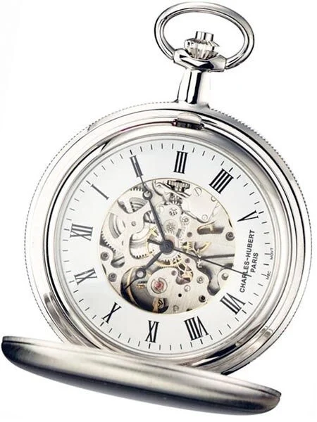 Charles Hubert Paris Charles-Hubert Mechanical Pocket Watch with Hinged Front Lid #3789W k
