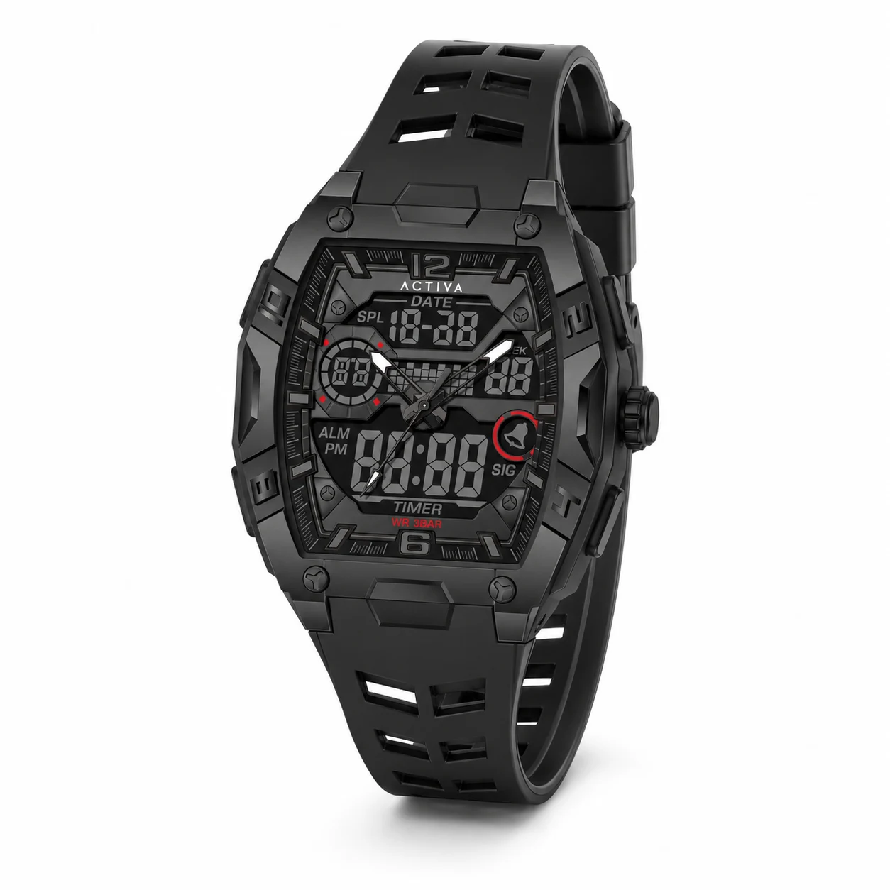 Activa Actival Venzis X Invicta Digital Watch - 50mm. Black (ACW8131-004) 50 mm kol saati