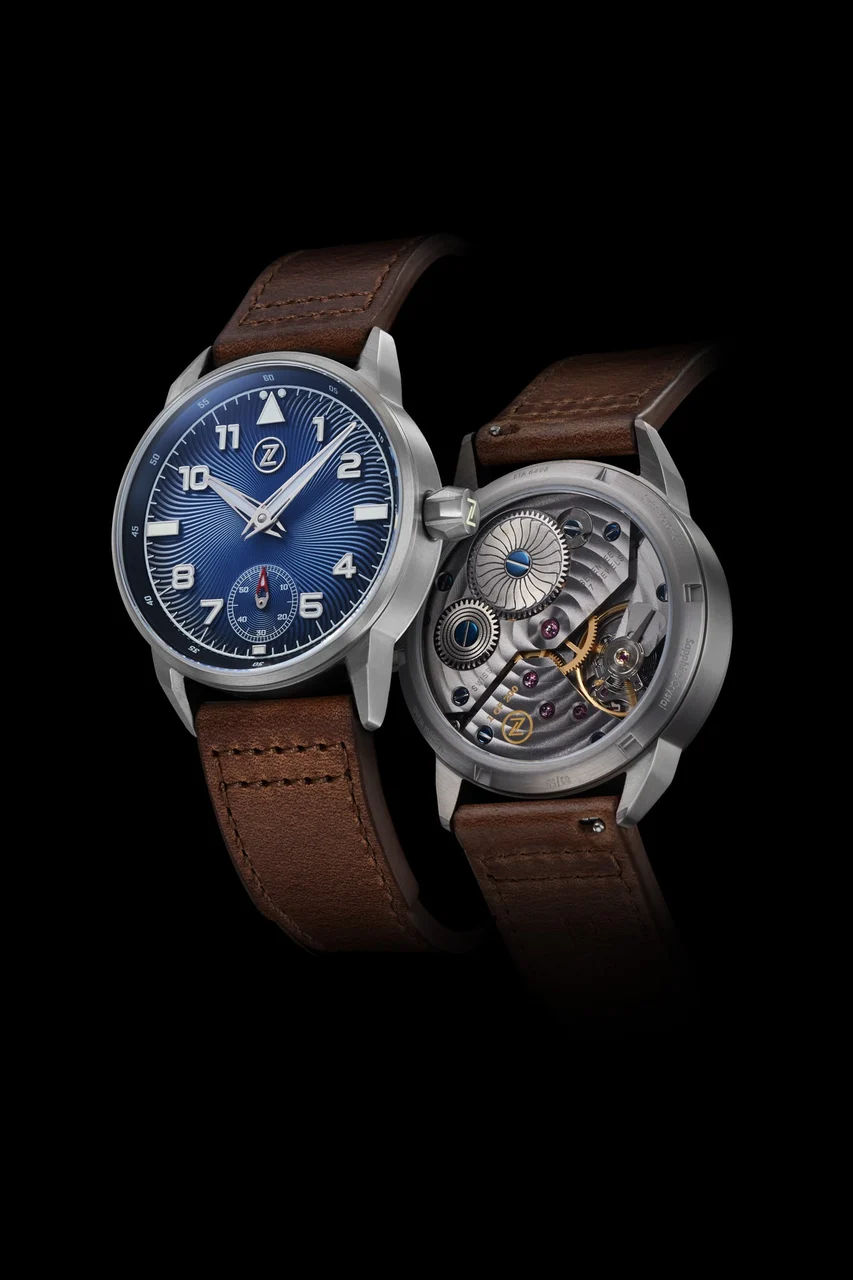 Zelos Skyraider Titanium 'Atmosphere Blue' 43 mm kol saati