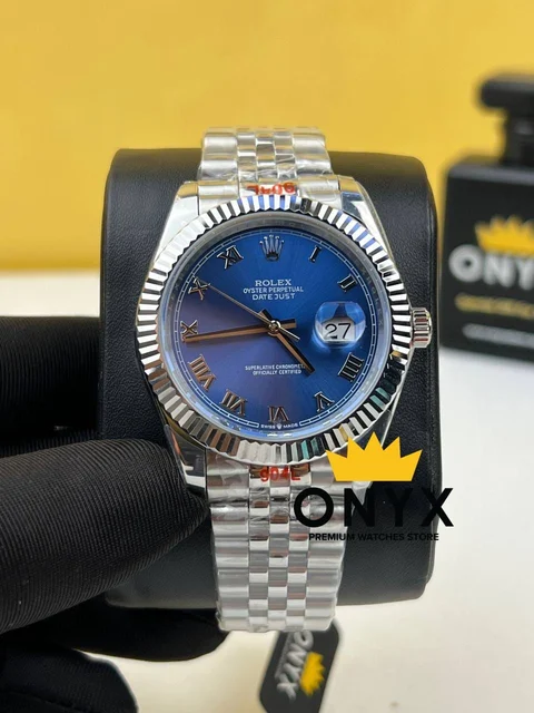 Rolex Date Just Roman Blue Dial 41mm – Automatic Movement kol saati