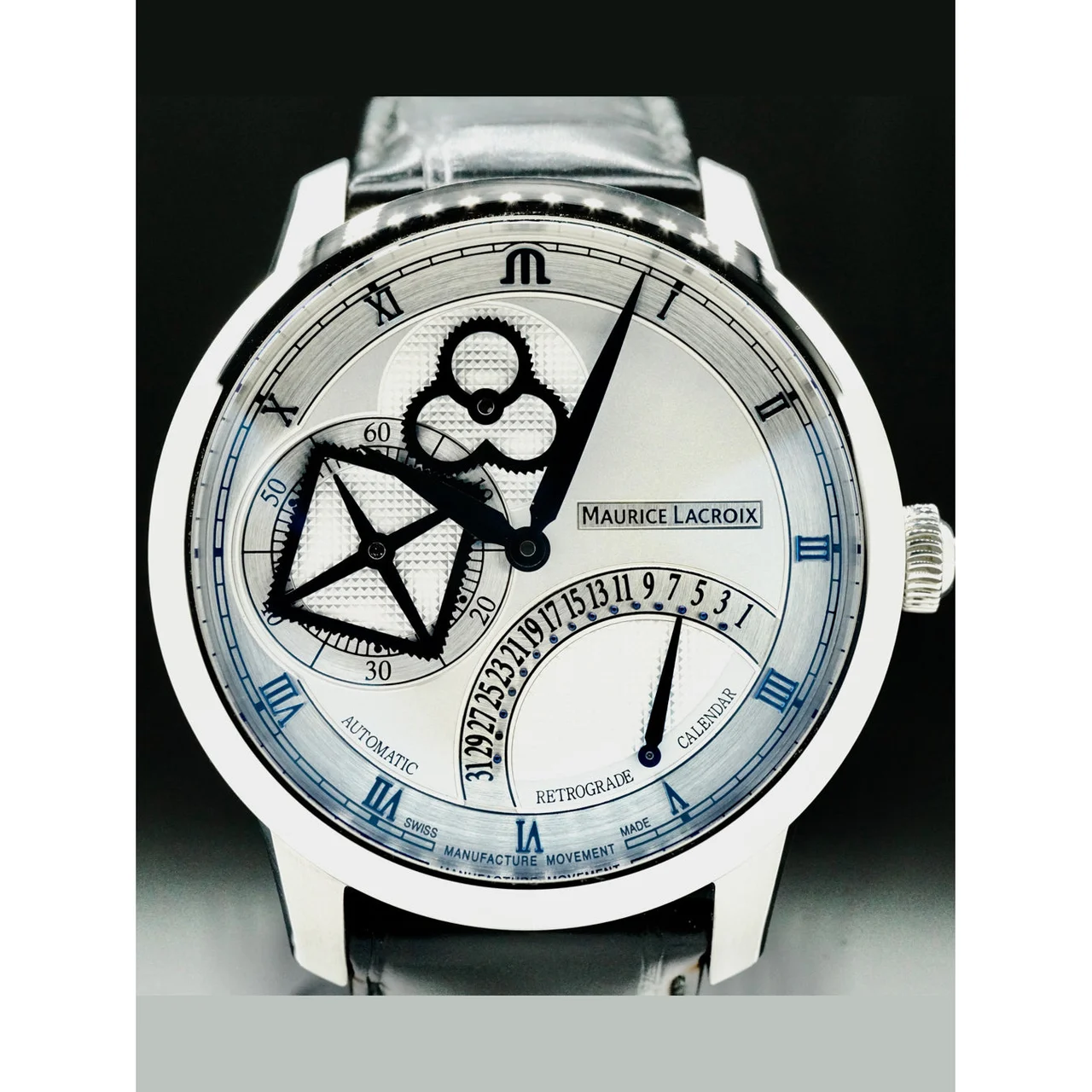 Maurice Lacroix Masterpiece Square Wheel Retrograde 210000047527 43 mm kol saati