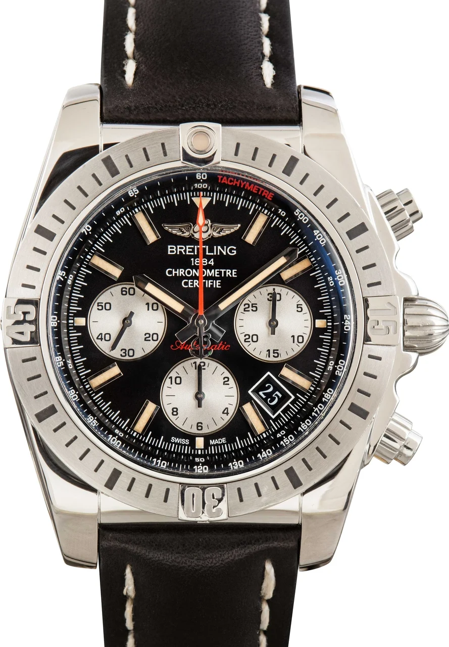 Breitling Chronomat Chronograph 44 Black Dial AB011554GBD13 44 mm kol saati
