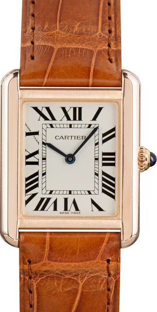 Cartier Tank Solo Ref W5200024 18k Rose Gold kol saati