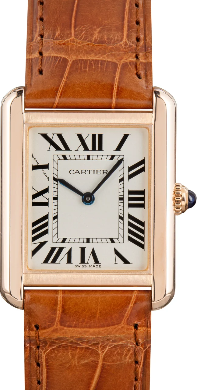 Cartier Tank Solo Ref W5200024 18k Rose Gold 24.4 mm kol saati