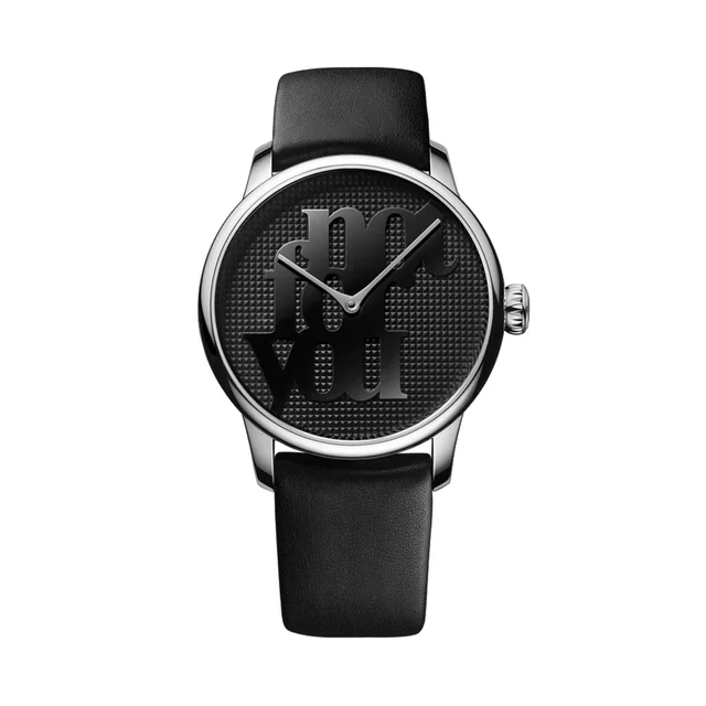 Louis Erard Monica Bonvicini "Not For You" Limited Edition 39mm - Black on Leather Strap 3