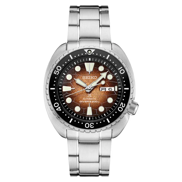 Seiko Prospex "King Turtle" Special Edition Dive Watch with Brown Dial #SRPH55 kol saati