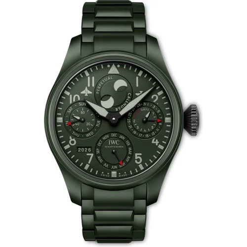 IWC Big Pilot’s Watch Perpetual Calendar TOP GUN Woodland IW503101 kol saati