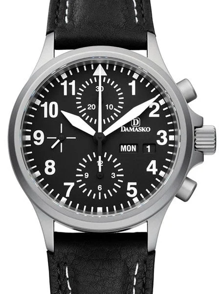 Damasko Swiss Valjoux 7750 Chronograph with a 60-Minute Stopwatch and 12-Hour Totalizer #DC56 40 mm kol saati