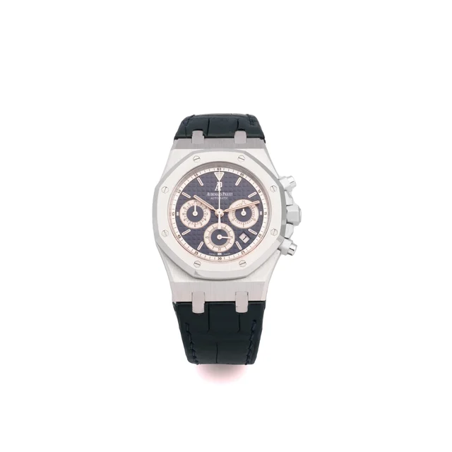 Audemars Piguet AUDEMARS PIGUET REF. 26022BC, ROYAL OAK CHRONOGRAPH WITH RARE BLUE DIAL WI