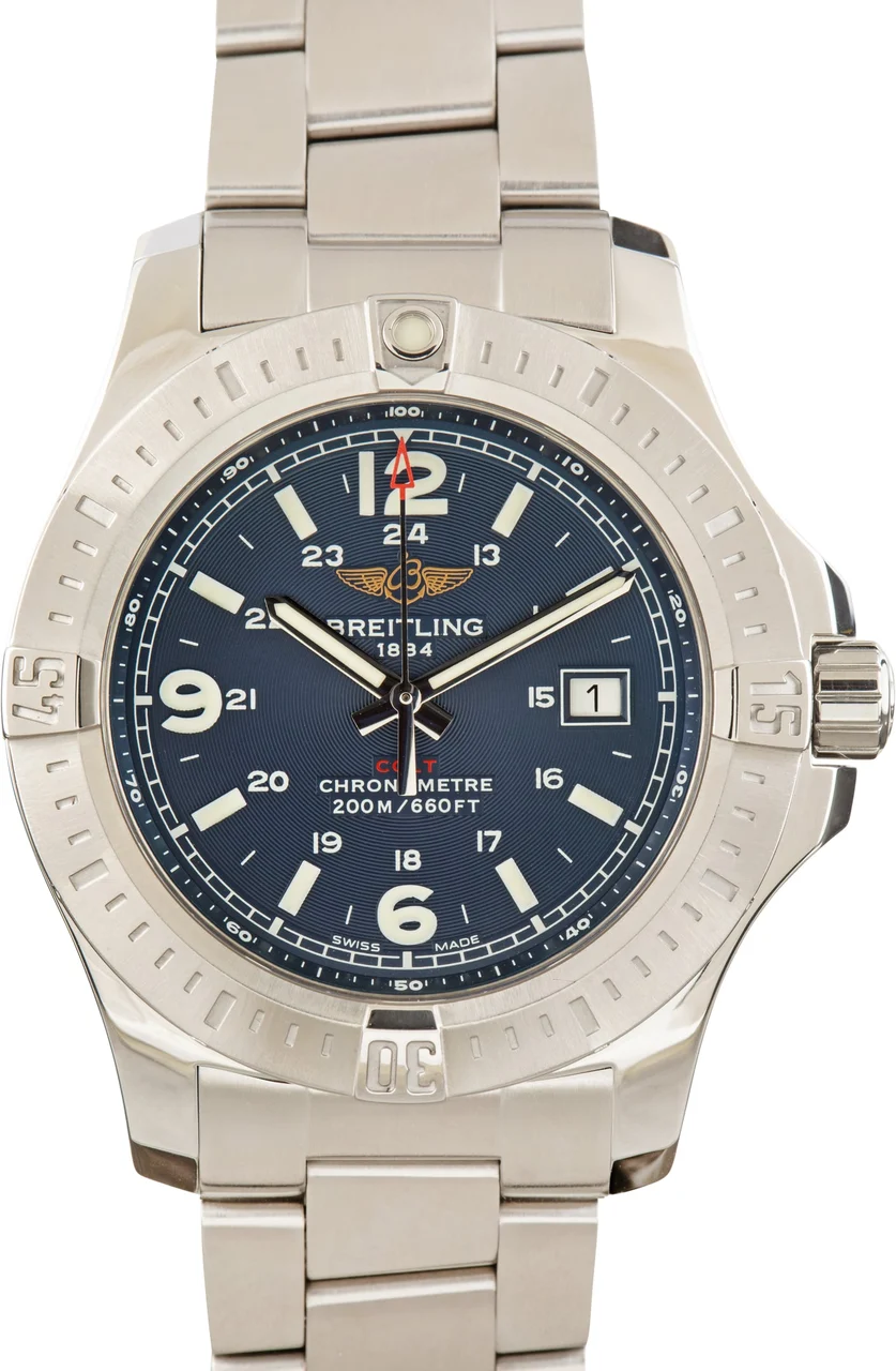 Breitling Colt Quartz 44 Stainless Steel Blue Dial A7438811/C907 44 mm kol saati