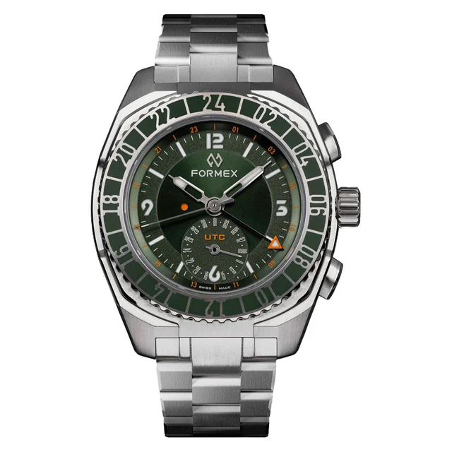 Formex Stratos UTC Automatic 41mm Watch with Green Dial #1101.1.6401.111 kol saati