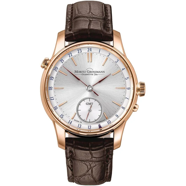 Moritz Grossmann GMT Rose Gold Argenté MG-002154 kol saati