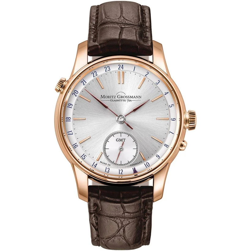 Moritz Grossmann GMT Rose Gold Argenté MG-002154 kol saati
