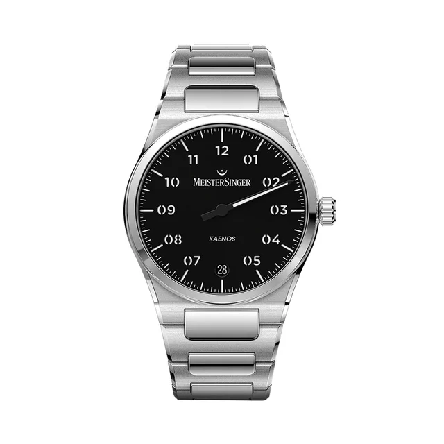 Meistersinger Kaenos 40mm - Black on Bracelet KS902 kol saati