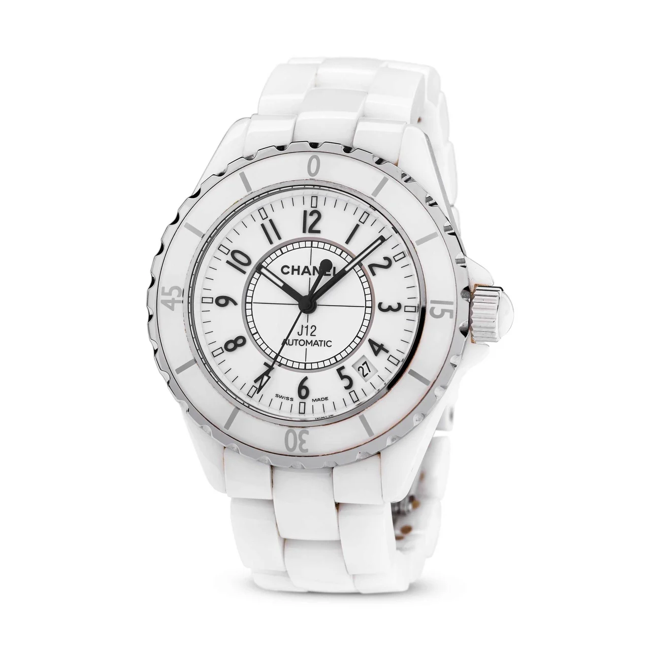 Chanel CHANEL, REF. H0970, J12, WHITE CERAMIC, STAINLESS STEEL kol saati