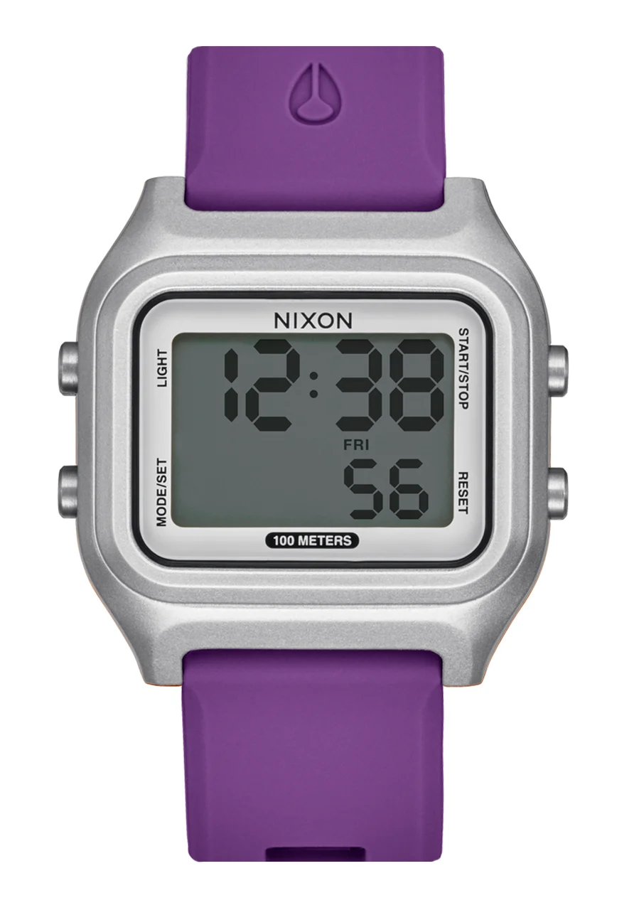 Nixon US Ripper - Silver / Purple A1399-5232-00 36.5 mm kol saati