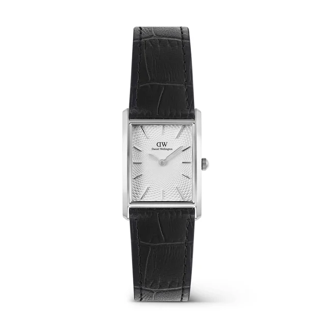 DANIEL WELLINGTON Bound Black Crocodile Guilloché Silver DW00100898 kol saati