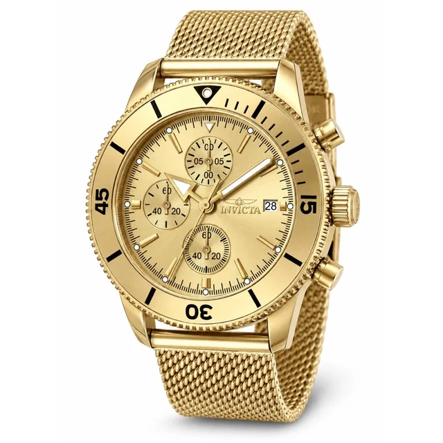 Invicta Chase Durer - Watch - 44mm, Gold (69568) kol saati