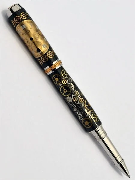 Pen Artisan Crafted Collectable made with Blancpain dial and assorted gears, cogs, screws and bridges #WPP701RB kol saati