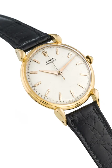 Rolex ROLEX, REF. 4364, CENTER-SECONDS, TEARdrop LUGS A fine and very attractive, 18k pink