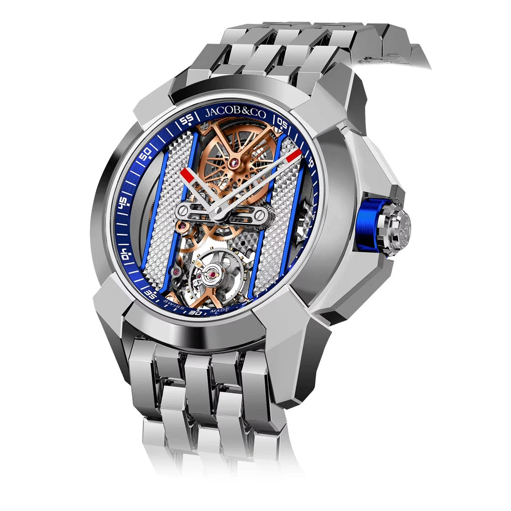Jacob & Co. Jacob & Co. Epic X Bridges Blue on Bracelet EX120.10.AB.AB.A10AA kol saati