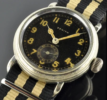 Zenith Military Pilot’s Watch Zenith WW2 Military Pilot’s Watch kol saati