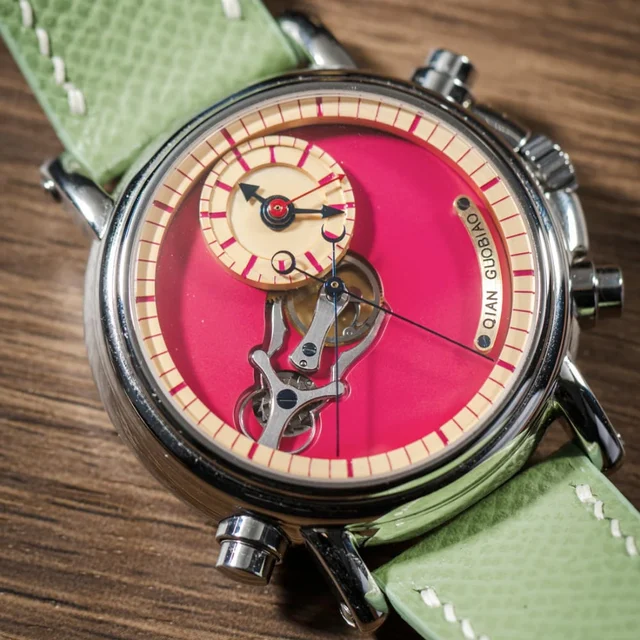 Qian GuoBiao Split Seconds Chronograph AB-04 Split-Seconds Chronograph kol saati