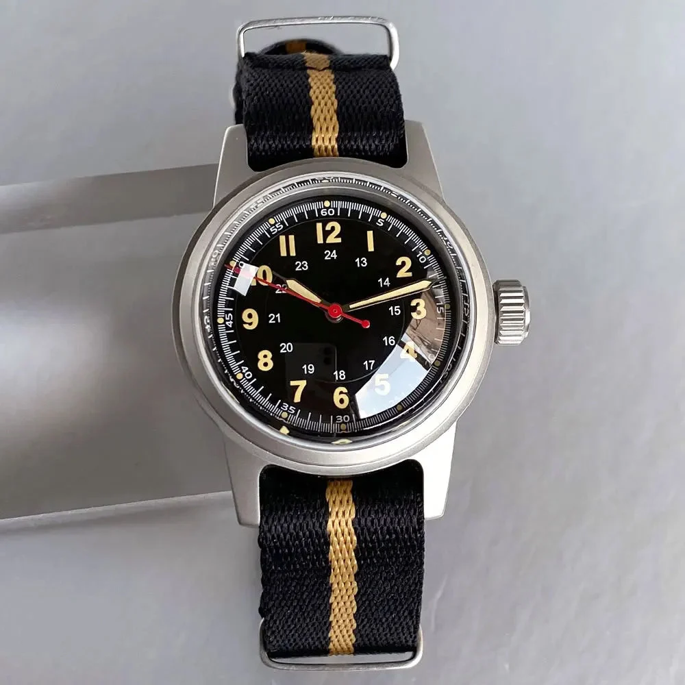 Tandorio Pilot Watch FrogManTandorio TD135M 36MM Small Military 20ATM Domed Sapphire Vintage Field Dial 1005010207072865-sterile green dial-Miyota8215 movement 36 mm kol saati