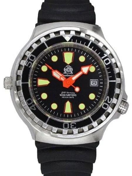 Tauchmeister Automatic, 1000m Dive Watch with Helium Release Valve and Sapphire Crystal #T