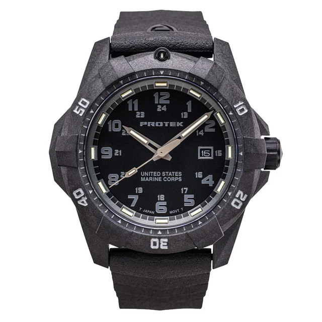 Protek Carbon Composite Official USMC Tritium Dive Watch #PT1011-USMC kol saati