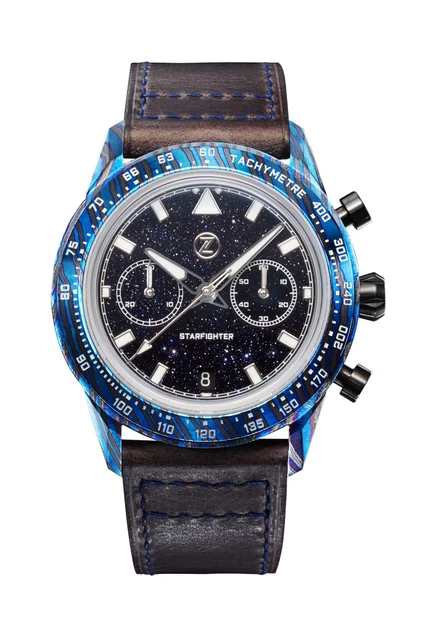 Zelos Starfighter ZircTi Chronograph 'Aventurine' Limited Edition kol saati