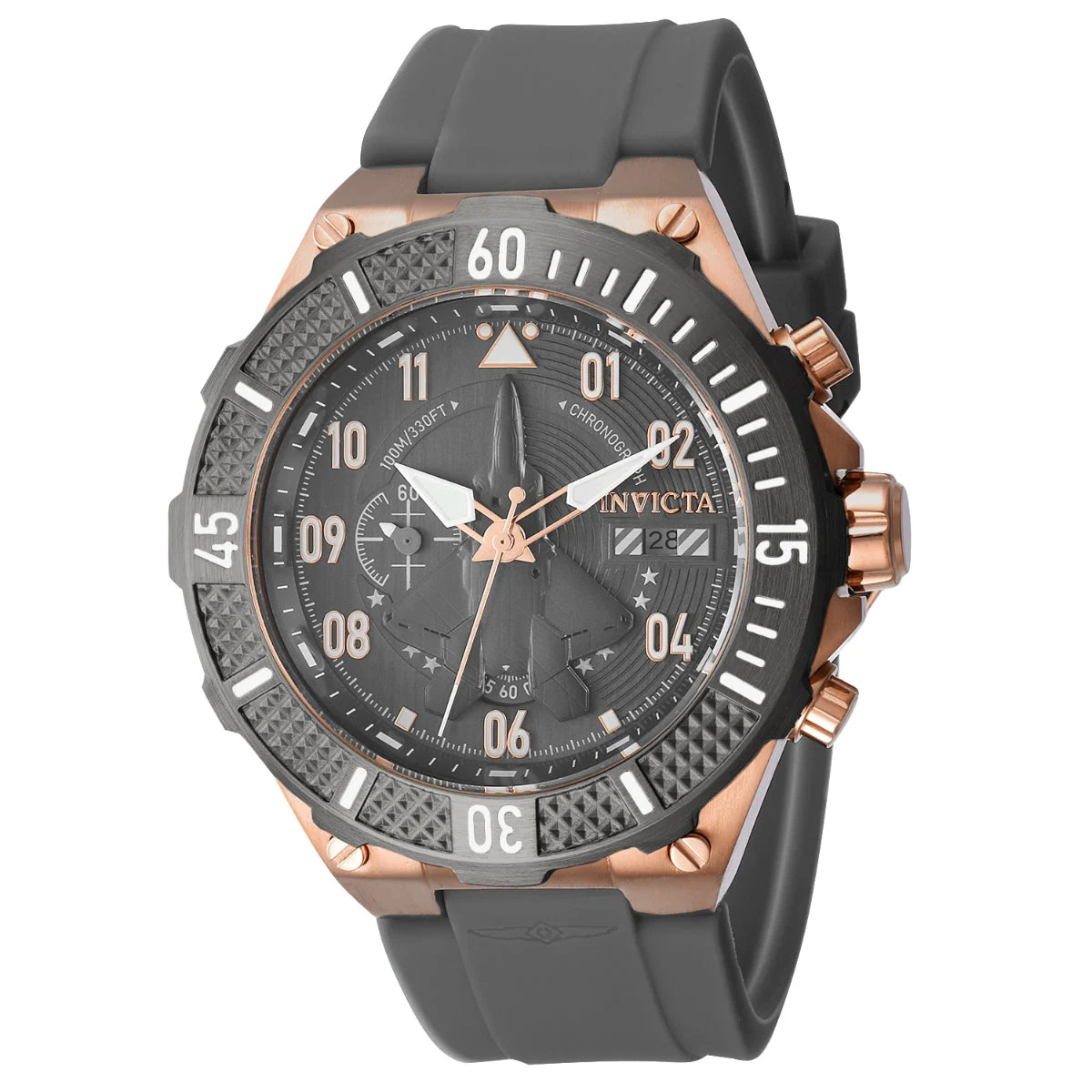 Invicta Aviator Ascend Watch - 50mm, Grey (39895) 50 mm kol saati