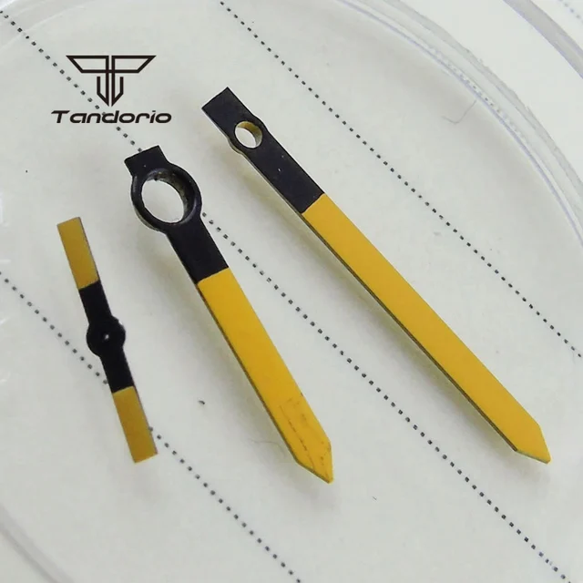 Tandorio Orange/Green Watch Hands Fit for UNITAS ETA 6497 6498 ST36 Hand Winding Movement