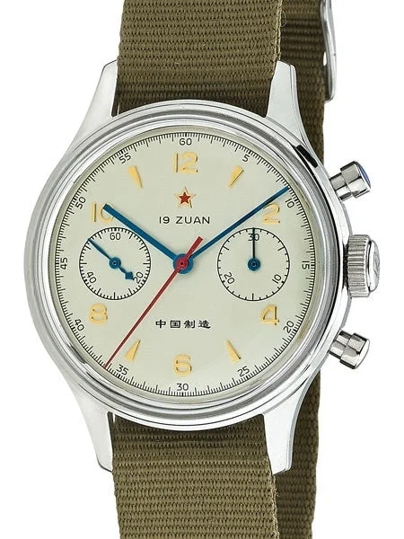 Seagull 1963 Scratch and Dent - Hand Wind Mechanical Chronograph with Acrylic Crystal #6345A-2901 6 SND405 38 mm kol saati