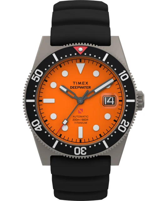 Timex Deepwater Reef 200 Titanium Automatic 41mm Synthetic Rubber Strap Watch TW2Y64300 ko