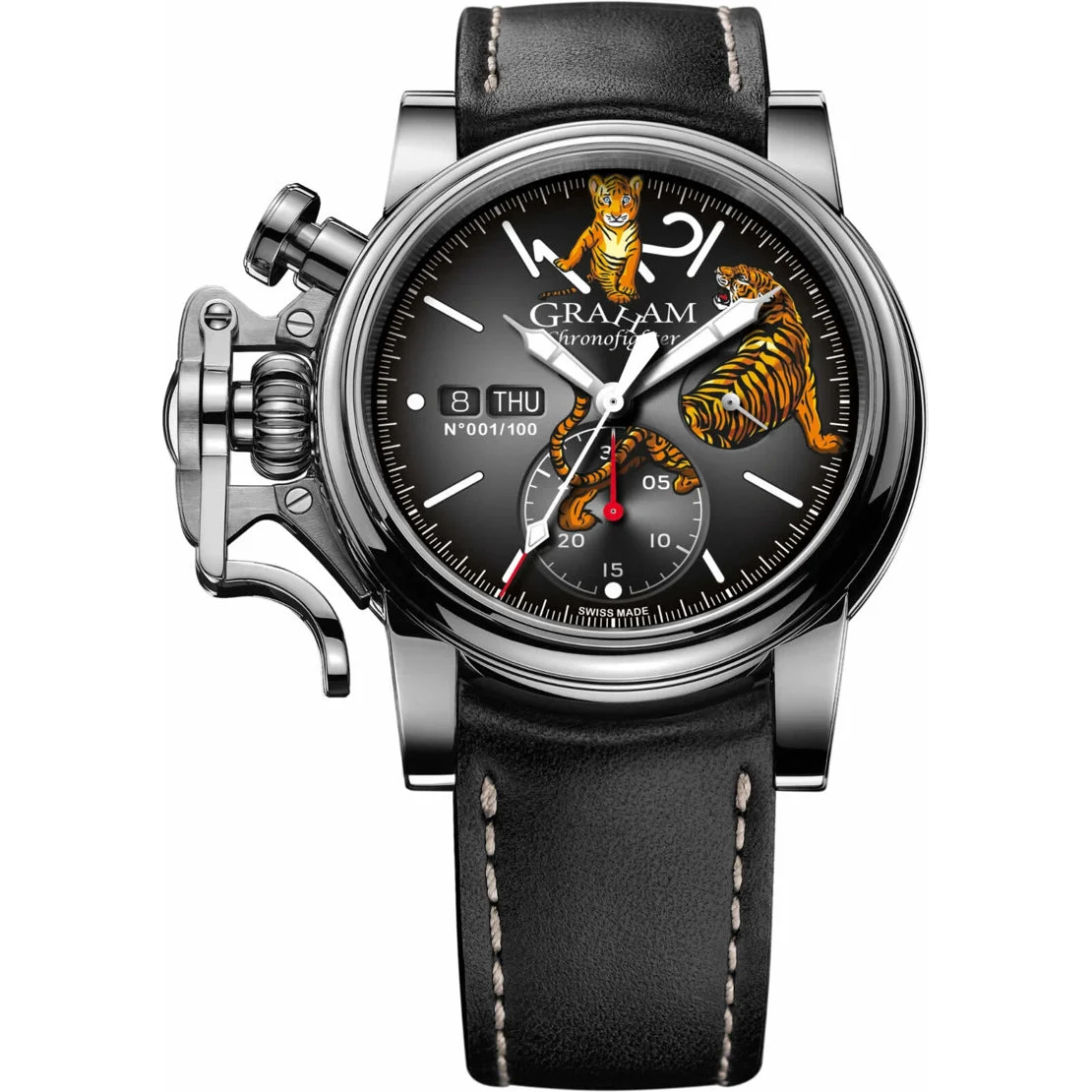 Graham Chronofighter Vintage Noseart Tiger 2CVAS.B31A kol saati