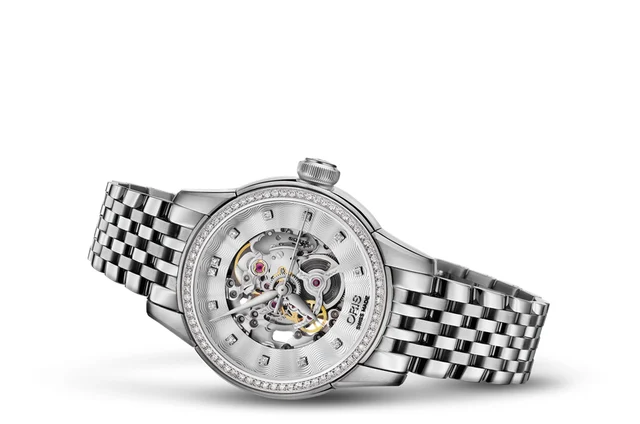 Oris Artelier Skeleton Diamonds 01 560 7687 4919-07 8 14 77 kol saati