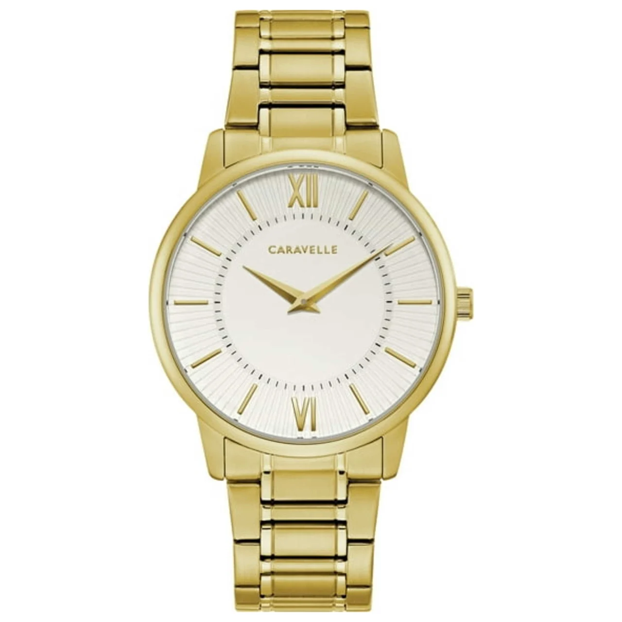 Caravelle by Bulova Gold Tone Watch 44A114 kol saati